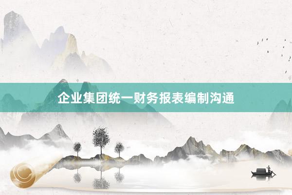 企业集团统一财务报表编制沟通